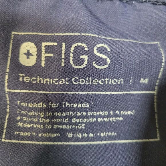 Figs Scrub Pants Men's Medium Pisco Basic Navy Blue 30" Inseam Pull On Comfort - Picture 5 of 10